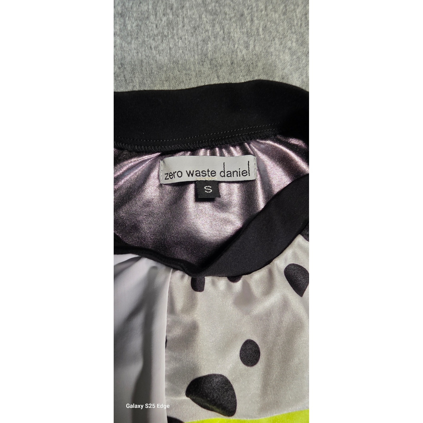Zero Waste Daniel Patchwork Long Sleeve Top Multicolor Checkerboard Polka Dot S — image 7 of 8